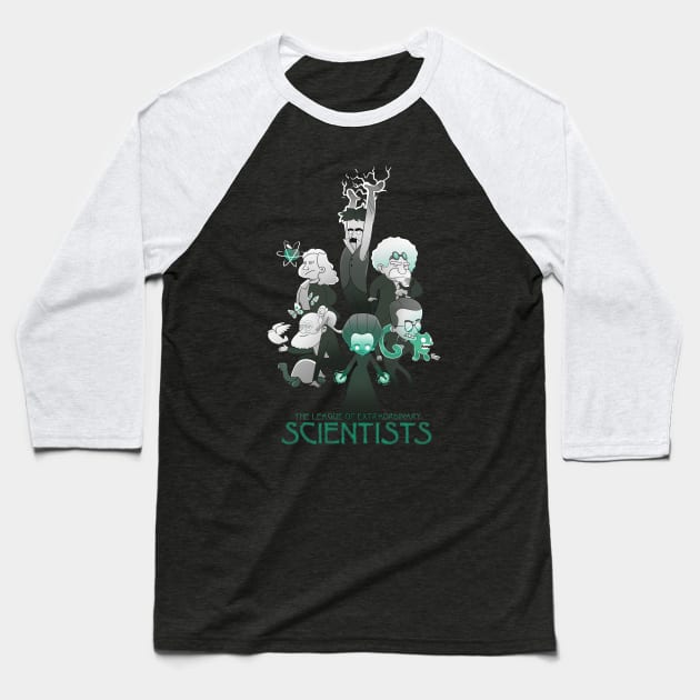 Extraordinary Scientists Baseball T-Shirt by Queenmob